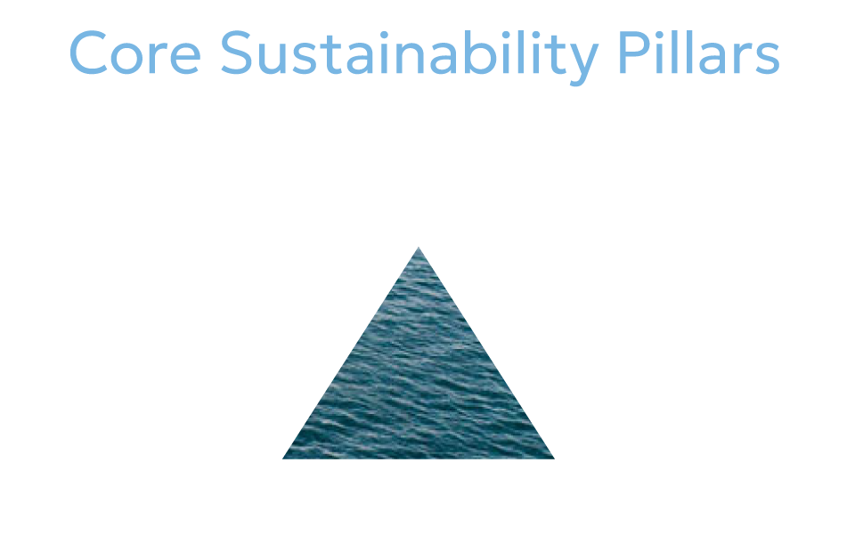 Core sustainability pillars diagram